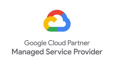 Partner award badge, Google Cloud Partner Managed Service Provider | DXC Technology  